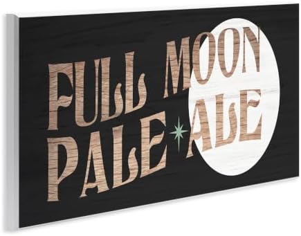 Rustic Moon Halloween Sign, 7 x 17 Inch Mounted Print on Wall Plaque