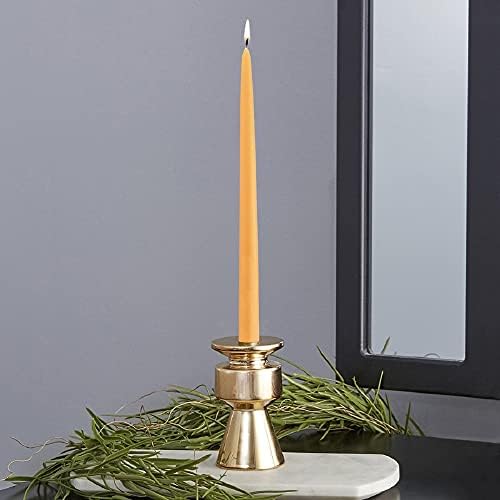 Root Candles 12-Count Unscented Hand-Dipped Tapers, 12-Inch, Butterscotch - Image 5