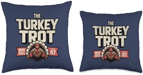Vintage 67 Thanksgiving Run 67 Throw Pillow - Image 3