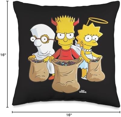 The Simpsons Trick or Treat Treehouse of Horror Halloween Throw Pillow