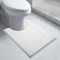 anllugs Bathroom Rugs U-Shaped, 20" x 24" Soft Bath Rugs, White