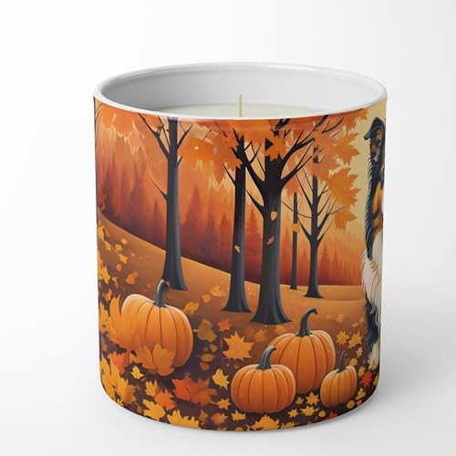 Caroline's Treasures DAC1039CDL Collie Fall Decorative Soy Candle Nature Soy Wax Essential Oil Home Decor Ideal for Bedroom Kitchen Bath Office Gift, 10 oz - Image 3