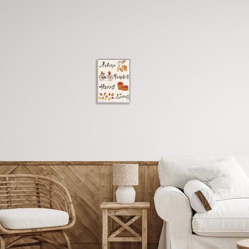 Autumn Pumpkins Harvest Leaves, 11 x 14 Inch Framed Giclée Print - Image 3