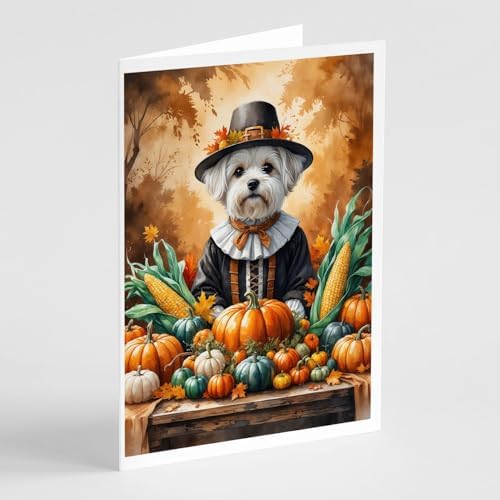 Caroline's Treasures Maltese Dogs Blank 5x7 Note Cards Set of 8 by CarolinesTreasures