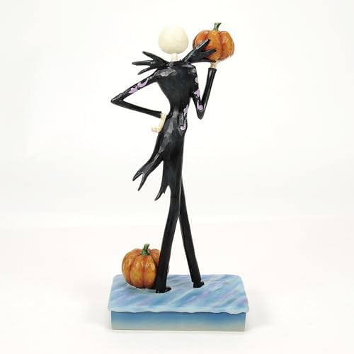Enesco Disney Traditions by Jim Shore The Nightmare Before Christmas Jack Skellington Holding Pumpkin Figurine, 9.25 Inch, Multicolor