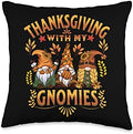 thanksgiving gnomies Clothing Thanksgiving with My Gnomies Autumn Gnomes Turkey Family Throw Pillow, 16x16, Multicolor by Unknown