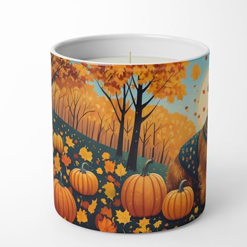 Caroline's Treasures DAC1079CDL Welsh Terrier Fall Decorative Soy Candle Nature Soy Wax Essential Oil Home Decor Ideal for Bedroom Kitchen Bath Office Gift, 10 oz - Image 3