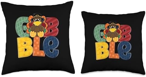 Thanksgiving Day Gobble Turkey Trot Funny Throw Pillow - Image 3