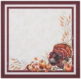 Autumn Heritage Turkey Engineered Napkins, Set of 4, Multicolor - 17" W x 17" L - Image 2
