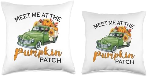 Meet Me at The Pumpkin Patch Pickup Fall Thanksgiving Xmas Throw Pillow - Image 3