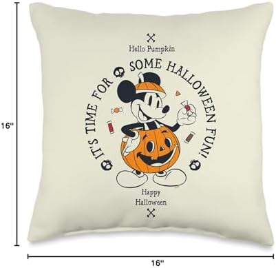 Disney Mickey Mouse Vintage Halloween Fun Throw Pillow