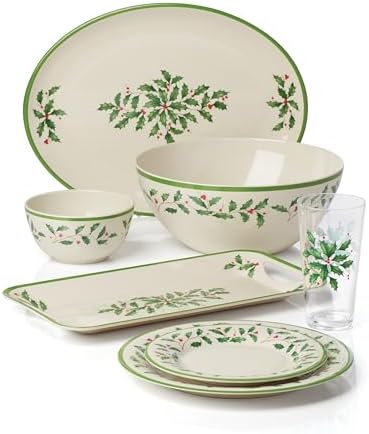 Lenox Holiday Melamine Christmas Dinner Plate Set for 4 - Image 6