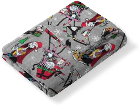 Northwest Character Hugger Pillow & Silk Touch Throw Blanket Set, 40" x 50", The Nightmare Before Christmas Freaky Festivities