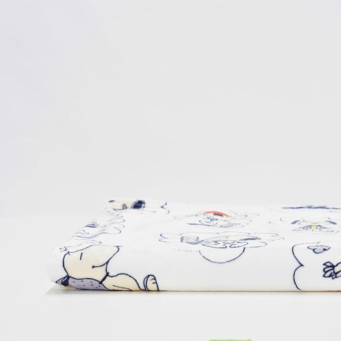 Peanuts® Snoopy Cozy Throw 46 in x 60 in – Soft Cozy Plush for Couch, Bed & Travel, Snoopy & Woodstock 75th Anniversary Design, (Officially Licensed Product) by Franco Collectibles®