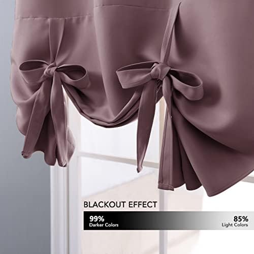 NICETOWN Dry Rose Roman Curtains 45 Inches Long for Bedroom - Image 4