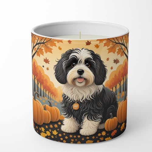 Caroline's Treasures DAC1050CDL Havanese Fall Decorative Soy Candle Nature Soy Wax Essential Oil Home Decor Ideal for Bedroom Kitchen Bath Office Gift, 10 oz - Image 4