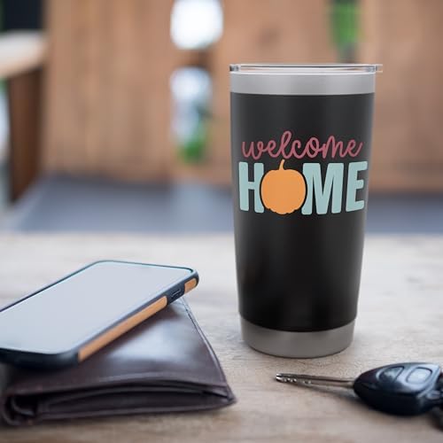 Welcome Home Fall Vibes Autumn Thanksgiving Stainless Steel Insulated Tumbler - Image 7
