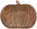 Boston International Mango Wood Tray Fall Decorative Platter, 9.75" x 7.75", Engraved Pumpkin by BostonInternational