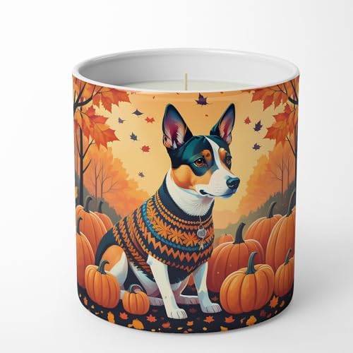 Caroline's Treasures DAC1012CDL Basenji Fall Decorative Soy Candle Nature Soy Wax Essential Oil Home Decor Ideal for Bedroom Kitchen Bath Office Gift, 10 oz - Image 4