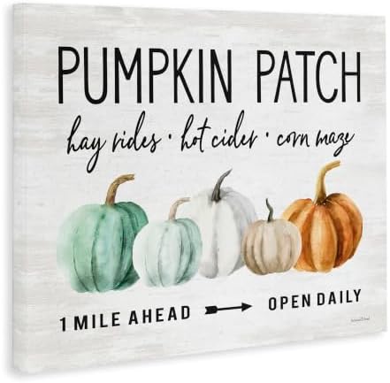 Stupell Industries 'Pumpkin Patch Farmhouse Sign Autumn Orange'| Canvas Art - Image 2