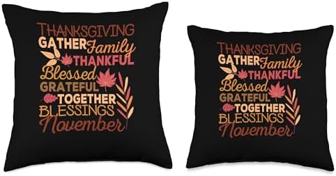 Pilgrim Costume Turkey Meat Thanksgiving Shirt Thankful Blessings Thanksgiving Family Funny Holiday Autumn Throw Pillow, 16x16, Multicolor - Image 3