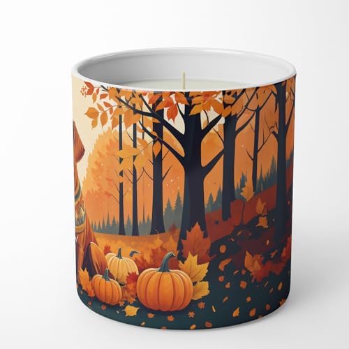 Caroline's Treasures DAC1077CDL Vizsla Fall Decorative Soy Candle Nature Soy Wax Essential Oil Home Decor Ideal for Bedroom Kitchen Bath Office Gift, 10 oz - Image 5