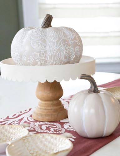 Boston International Pumpkin Thanksgiving Halloween Decorations for Home, Small, Francis Cream - Image 2