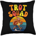67 Meme Six Seven Thanksgiving Turkey Retro Trot Squad Throw Pillow by Unknown