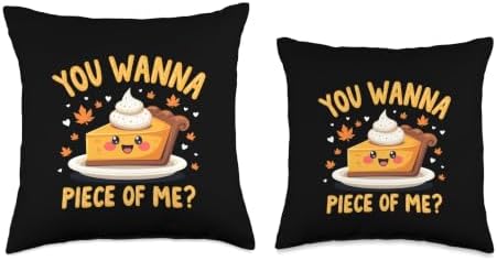 You Wanna Piece Of Me Thanksgiving Funny Cute Pumpkin Pie Throw Pillow - Image 3