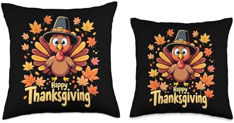 Happy Thanksgiving Turkey Throw Pillow - Image 3