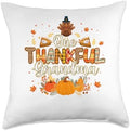 One Thankful Grandma Autumn Grandma Thanksgiving One Thankful Fall Leaves Autumn Grandma Thanksgiving Throw Pillow, 18x18, Multicolor by Unknown