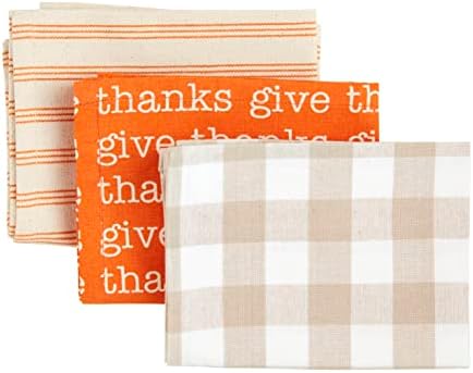 Mud Pie Pumpkin Towel Set, Happy Fall, 21" x 14" - Image 2