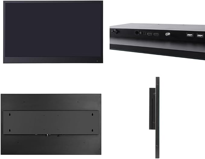 Soulaca 32 inches Black Color Bathroom Smart TV Waterproof IP66 Shower Android TV Bathtub Shower TV Hotel ATSC DTV Tuner SPA New Entertainment DC 12V