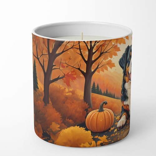 Caroline's Treasures DAC1019CDL Bernese Mountain Dog Fall Decorative Soy Candle Nature Soy Wax Essential Oil Home Decor Ideal for Bedroom Kitchen Bath Office Gift, 10 oz - Image 3