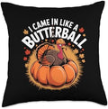 Pumpkin Design Fall Throw Pillow by Unknown