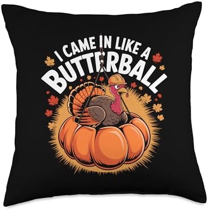 Pumpkin Design Fall Throw Pillow by Unknown