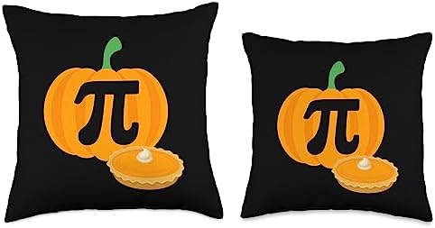 Funny Halloween PUMPKIN PI DAY Math Thanksgiving Pie Dessert Throw Pillow - Image 3