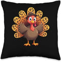 Thanksgiving Cute Turkey Throw Pillow by Unknown