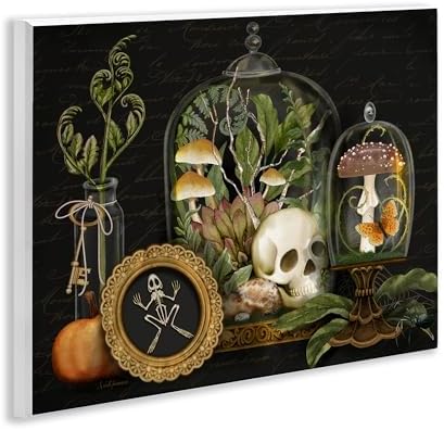 Dark Academia Terrarium, 11 x 14 Inch Mounted Print on Wall Plaque