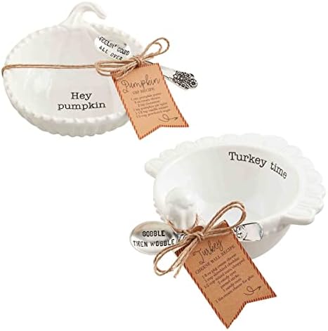 Mud Pie Thanksgiving Turkey Tidbit Set, Turkey Dip Bowl and Spoon, 2 Piece - Image 2