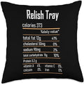 nutrition facts for thanksgiving lovers Relish Tray Nutrition Facts for Thanksgiving Christmas Food Throw Pillow, 18x18, Multicolor by Unknown