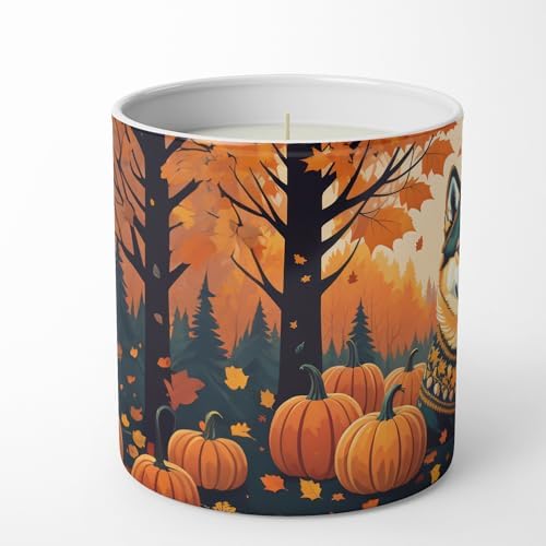 Caroline's Treasures DAC1005CDL Akita Fall Decorative Soy Candle Nature Soy Wax Essential Oil Home Decor Ideal for Bedroom Kitchen Bath Office Gift, 10 oz - Image 3