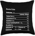 Family Matching Thanksgiving Tee for Family Funny Zevia Cola Thanksgiving Nutritional Fact Throw Pillow, 18x18, Multicolor by Unknown