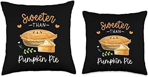 Sweeter Than Pumpkin Pie Thanksgiving Pie Christmas Matching Throw Pillow - Image 3