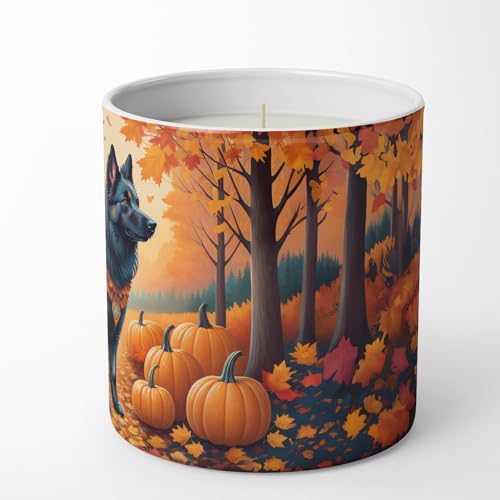 Caroline's Treasures DAC1017CDL Belgian Sheepdog Fall Decorative Soy Candle Nature Soy Wax Essential Oil Home Decor Ideal for Bedroom Kitchen Bath Office Gift, 10 oz - Image 5