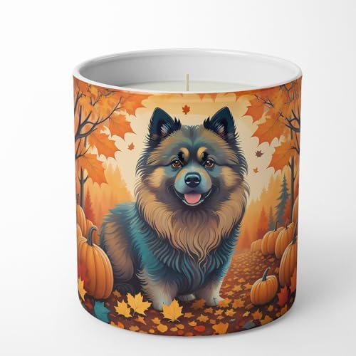 Caroline's Treasures DAC1053CDL Keeshond Fall Decorative Soy Candle Nature Soy Wax Essential Oil Home Decor Ideal for Bedroom Kitchen Bath Office Gift, 10 oz - Image 4