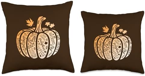 Pumpkin Spice Cozy Season Fall Thanksgiving Design Throw Pillow - Image 3