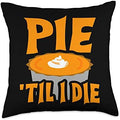 Thanksgiving Shirt Pie Til I Die Pumpkin Tees Men Women Kids Throw Pillow by Unknown