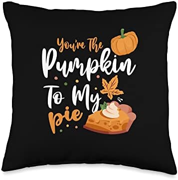 You're the Pumpkin To My Pie Thanksgiving Couples Matching Throw Pillow by Unknown