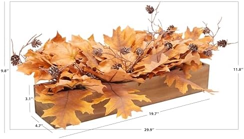 SAFAVIEH Home Collection 30-inch Decorative Artificial Maple Leaf Wood Planter Arrangement (Fully Assembled) - Image 4